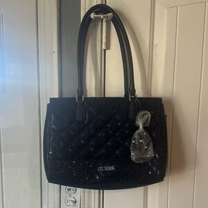 Guess Black Quilted Shoulder Bag